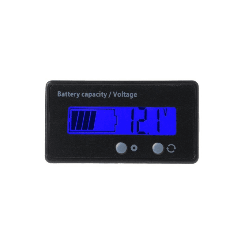 Battery Percentage/Voltage BLUE LCD Display Waterproof (if glued)