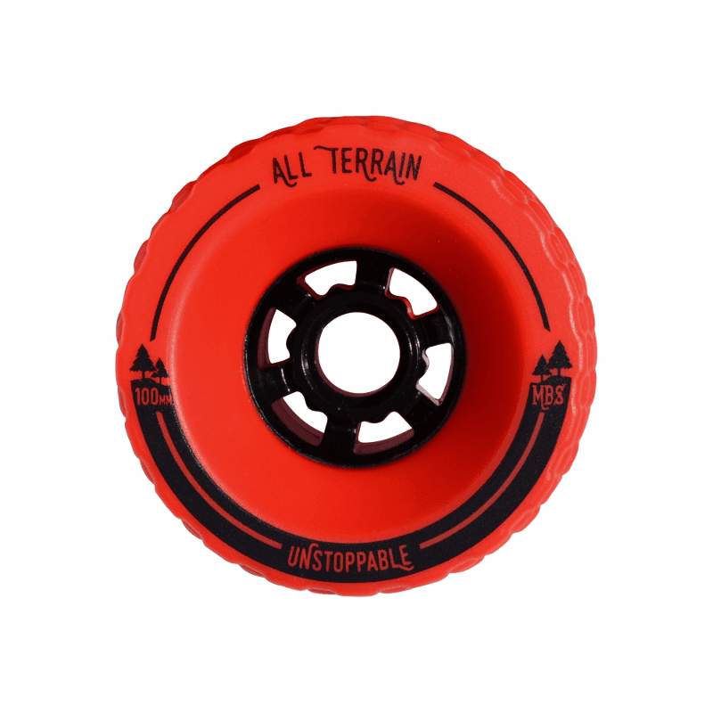 All terrain Longboard wheels 100mm RED (set of 4)